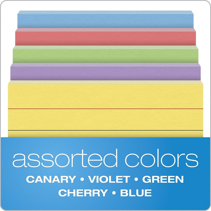 Esselte Oxford Mini Index Cards, 3" x 2.5", Ruled, Assorted Colors, 200 Per Pack, Pack Of 4, 800 Cards Total (10010EE) - Image 4